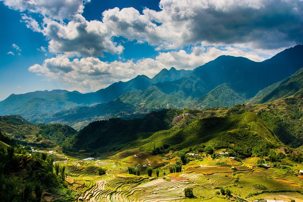 Sapa mountain rice terraces