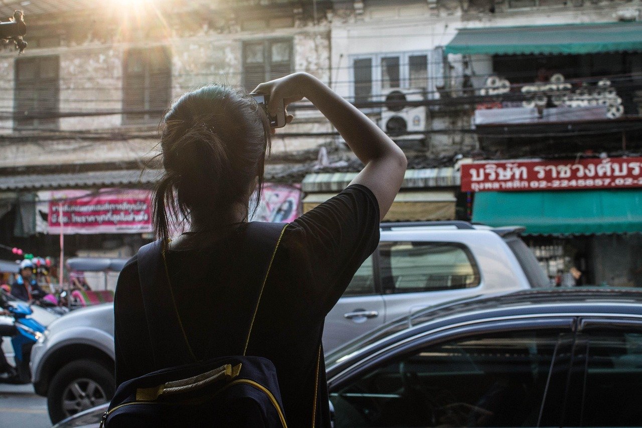 Backpacker Thailand street