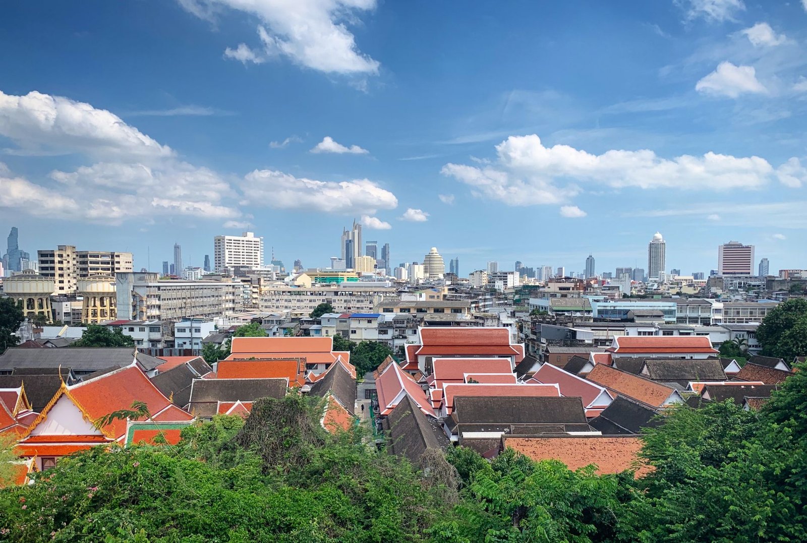 Bangkok rooftop city view