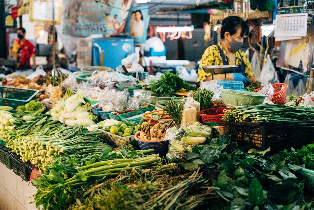 Northern thai food market