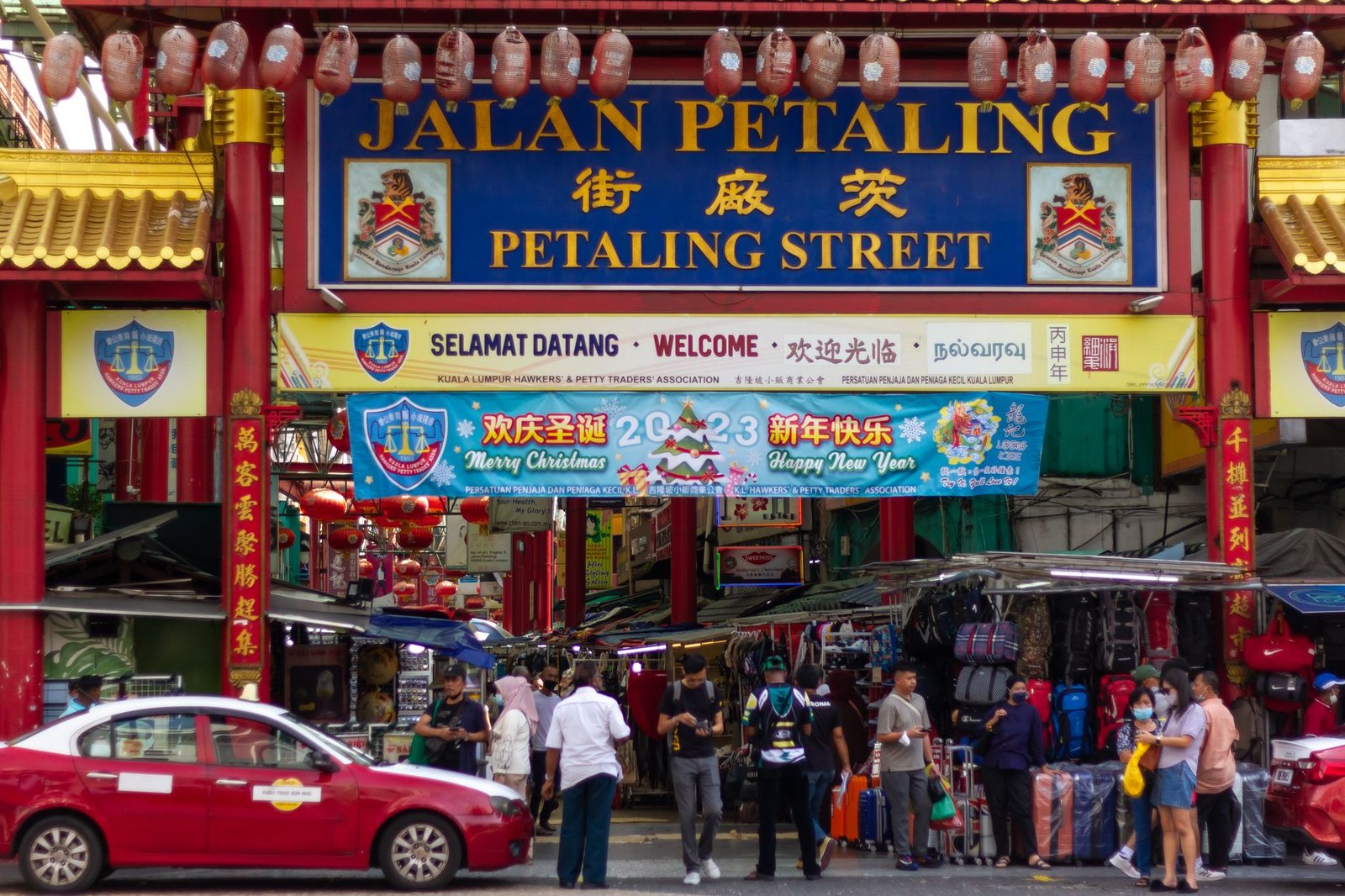 Petaling street market stalls