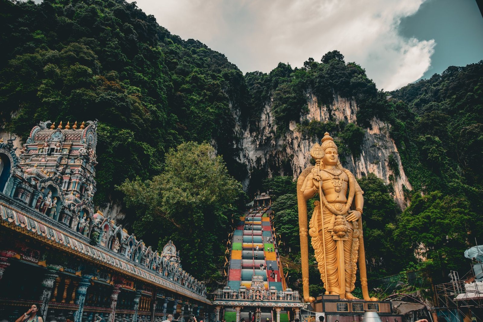 Batu caves colorful steps
